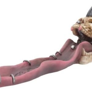 Dark Collection~Pierced Prodigy Skull Incense Holder 33cm Red, Resin, One Size