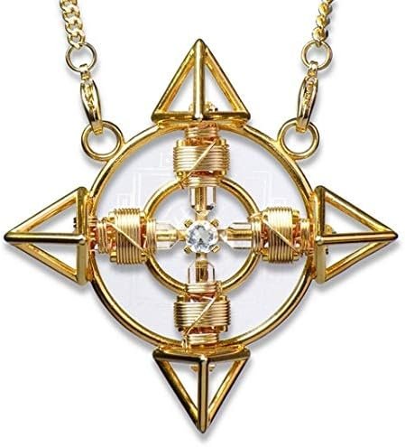 Crystal Healing Pendant - Healing Tool - Shambhala Deva Solar Form in 24K Gold Plating