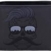 Dark Collection~Money-Stache Moustache Sugar Skull Wallet, PU, Black, 11cm