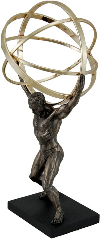 Magic  Collection~Atlas Carrying Celestial Sphere Bronze Finished Statue