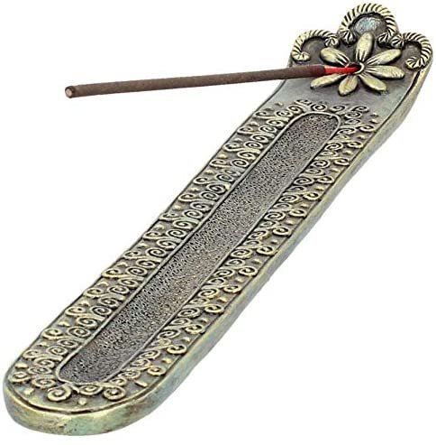 Light Collection~Inner Peace 26cm Pack of 2 Incense Holders/Burners, Resin, Green