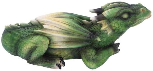 Fantasy Collection~ Emerald Dreaming Sleeping Green Dragon Figurine, Polyresin, 31.3cm