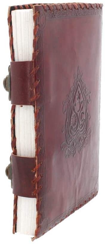 Magicun N.Giftware~Spirit Board Leather Journal with Lock 28cm Brown