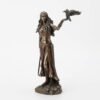 Magic  Collection~Resin Statues Morrigan The Celtic Goddess of Battle W/Crow & Sword Bronze Finish Statue 6.5 X 10.25 X 3 Inches Bronze