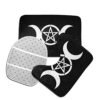 Triple Moon Goddess Decal Pentacle Wicca Pagan Witch Bathroom Rug Mat