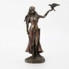 Magic  Collection~Resin Statues Morrigan The Celtic Goddess of Battle W/Crow & Sword Bronze Finish Statue 6.5 X 10.25 X 3 Inches Bronze