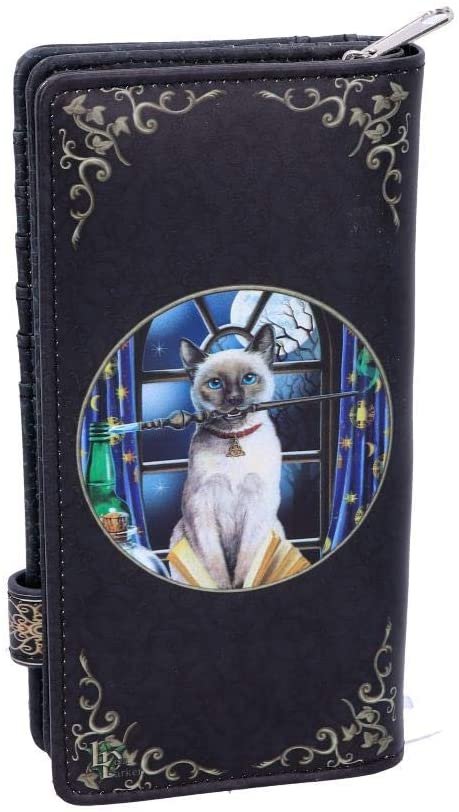 Artist Collections~ B4865P9 Hocus Pocus Embossed Purse Lisa Parker 18.5cm, PU, Black