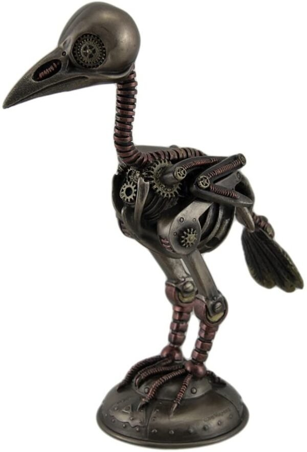 Magicun  Collection~Steampunk Crow Skeleton Antique Bronze Finish Statue