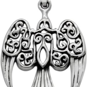 Sterling Silver Small Morrigan Raven Pendant