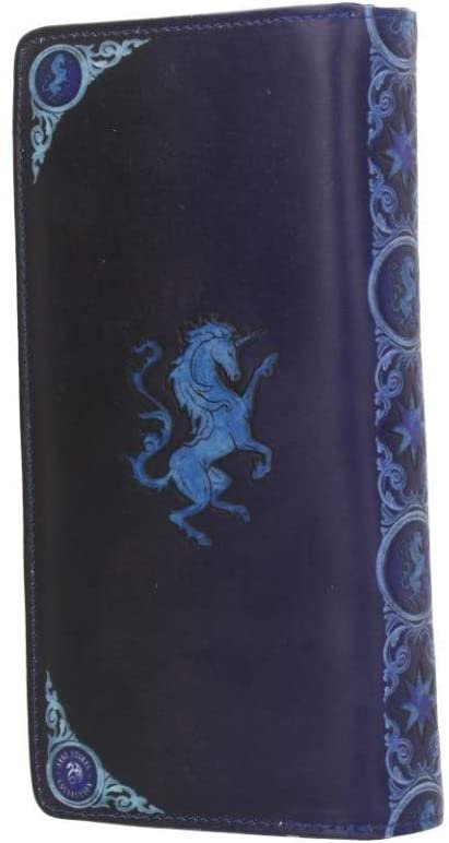 Artist Collections~ Solace Anne Stokes Embossed Purse 19cm Blue, PU, 18.5cm