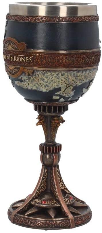 Magicun N.Giftware~Seven Kingdoms Game of Thrones Goblet 17.5cm Bronze, Resin w/stainless steel insert, One Size