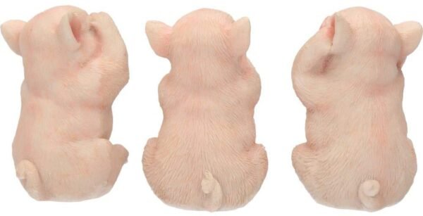 Animal Collection~ Three Wise Pigs Figurine 11cm Pink