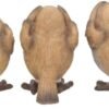 Animal Collection~ Three Wise Robins 8cm Figurine, Brown