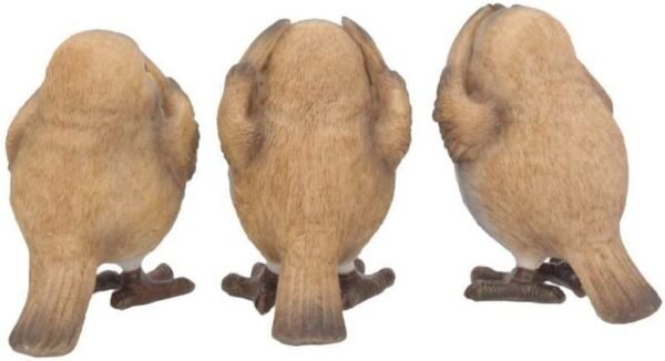 Animal Collection~ Three Wise Robins 8cm Figurine, Brown