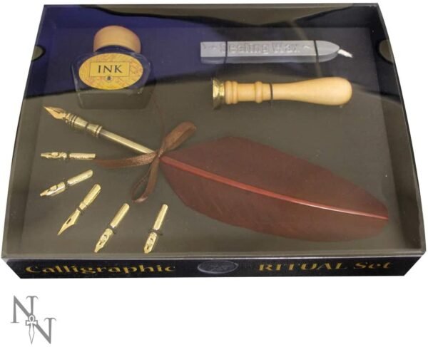 Wiccan Collection~Calligraphic Ritual Writing Set 18.5cm Black