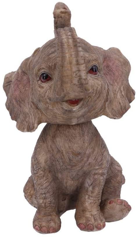 Magicun N.Giftware~Bob-ar Grey Elephant Bobble Head Figurine, Polyresin, 16.5cm