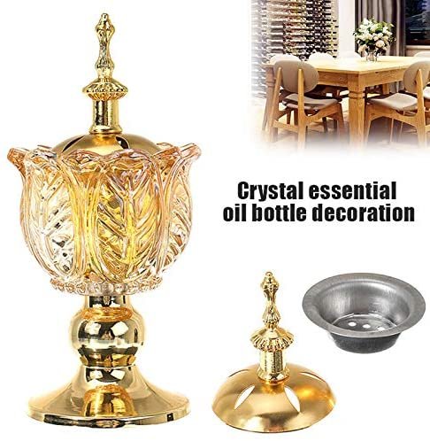 Witchcraft~Foviza Arabian Incense Burner Holder for Bakhoor Oud Incense Sticks,Crystal Frankincense Resin Burner,Home Decor