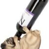 Animal Collection~ Guzzlers Pug Wine Bottle Holder 21cm Fawn