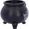 Wiccan Collection~U4791P9 Smooth Black Witch's Brew Cauldron Mug 13.5cm, Resin w. Stainless Steel