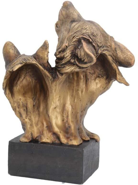 Animal Collection~ Song of The Wild Wolf Bust 23cm Bronze, Resin