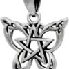 Sterling Silver Small Butterfly Pentacle Pendant