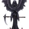Light Collection~Take My Soul Gothic Female Reaper with Scythe Figurine, Polyresin, Black, 23.5cm