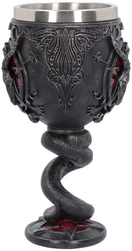 Dark Collection~B4476N9 Baphomet Goblet 16cm, Resin w/Stainless Steel