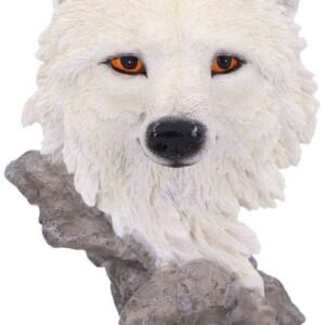 Animal Collection~ U5086R0 Snow Searcher Wolf Bust 12cm, Polyresin, White