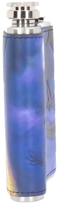 Artist Collections~ Fire in the Sky James Ryman Hip Flask 13cm Blue