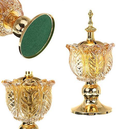 Witchcraft~Foviza Arabian Incense Burner Holder for Bakhoor Oud Incense Sticks,Crystal Frankincense Resin Burner,Home Decor