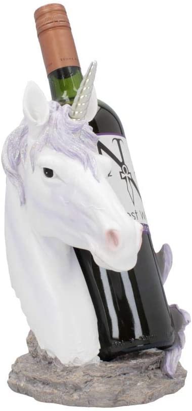 Nemesis Now Spirited Away Unicorn Wine Bottle Holder 23.7cm White, Resin