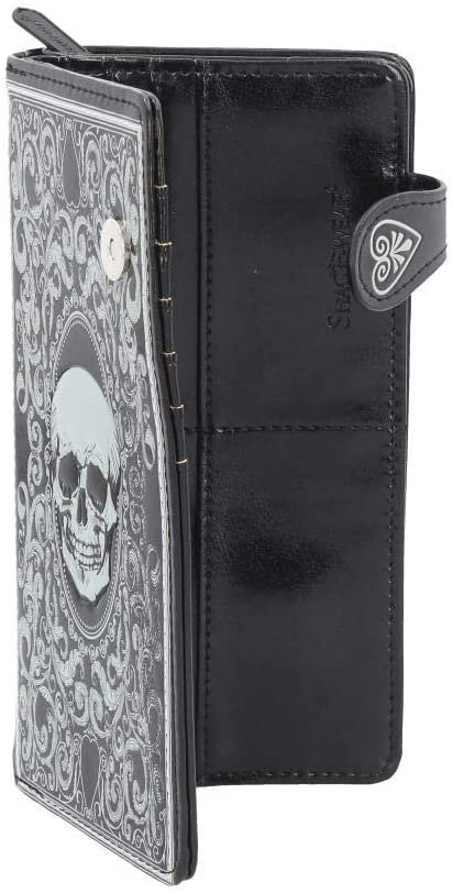 Dark Collection~C3550J7 Skull Tarot Purse 19cm Black, PU, 18.5cm