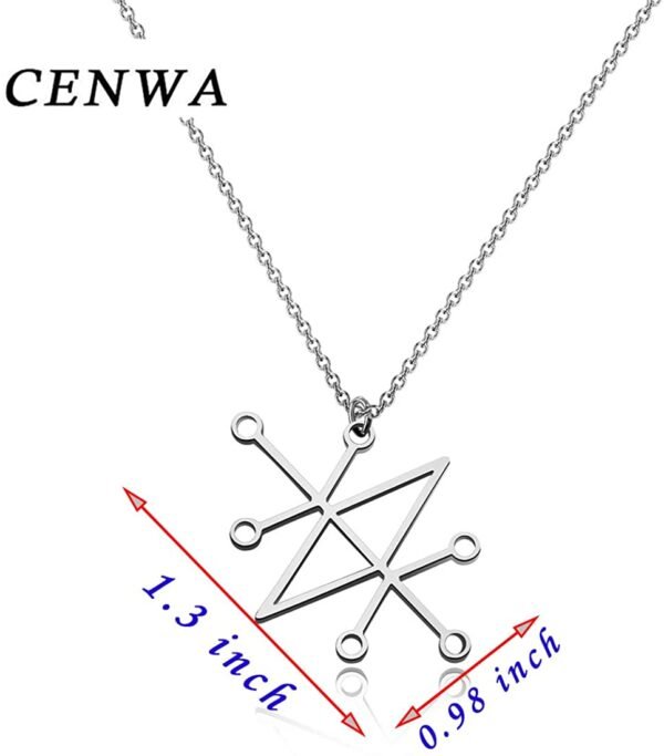 Witchcraft~CENWA Sceal Sigil of Azazel Sigil of Demons Necklace Satan Necklace Lesser Key Demon Seal Pendant Goetia Necklace Lemegeton Jewelry Seal Lucifer