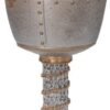 Mythology Collection~ B3245H7 Crusader Goblet 18cm Silver, Resin w/stainless steel insert, One Size