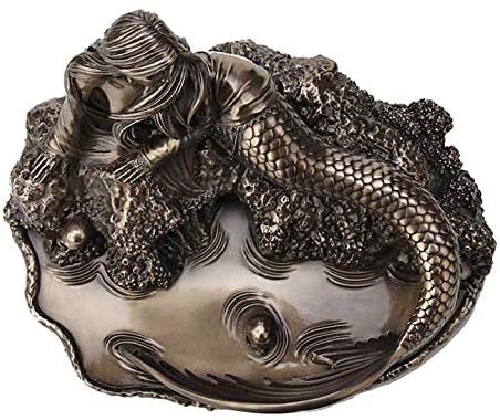 Veronese Design 5 7/8 Inch Sirens Lament by Anne Stokes Cold Cast Resin Bronze Finish Mermaid Statue Home Decor