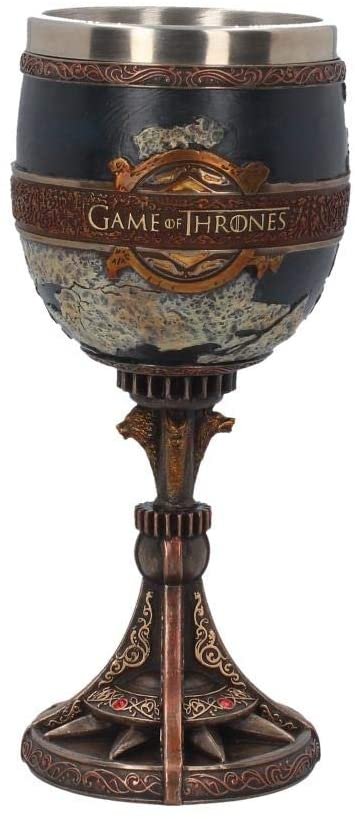 Magicun N.Giftware~Seven Kingdoms Game of Thrones Goblet 17.5cm Bronze, Resin w/stainless steel insert, One Size