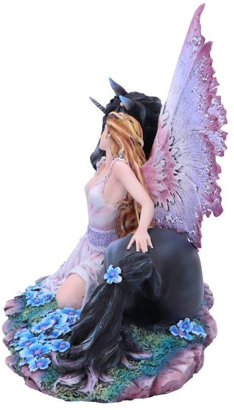 Fantasy Collection~ Spirit Bond Purple Pink Unicorn Fairy Companion Figurine, Polyresin, One Size