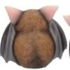Dark Collection~B4473N9 Three Wise Bats 8.5cm Figurines, Brown