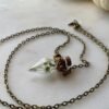 BREATHE a babies breath bottled teardrop necklace dried floral inspiration