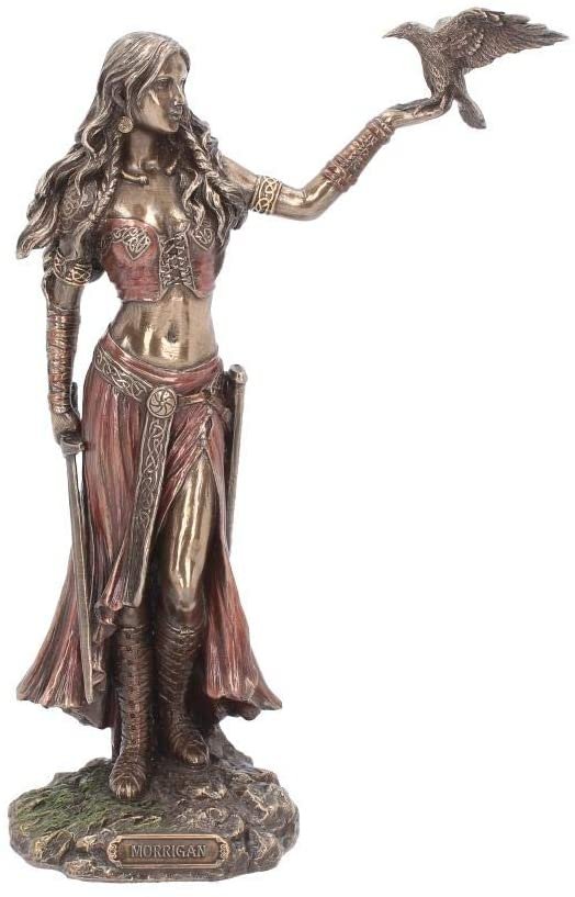 Magicun N.Giftware~Morrigan and Crow Figurine 28 cm Bronze
