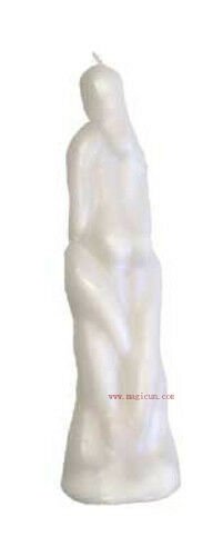 Magic Candle~White Female Figure Candle Vela Figura de Mujer 7" Ritual Magick Hoodoo Voodoo