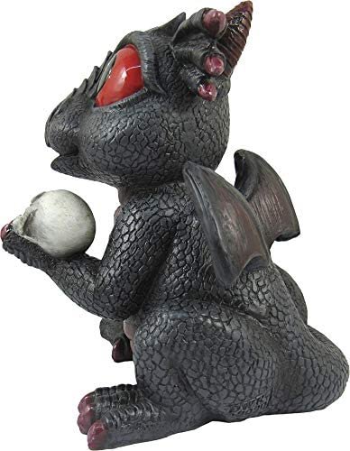 Magicun  Collection~World of Wonders Grave Yard Series Dreamland Dragons | Collectible Dragon Figurine with Birth Certificate | Fantasy Home Decor Accent | 6inch Dragon Statue - Carnelian