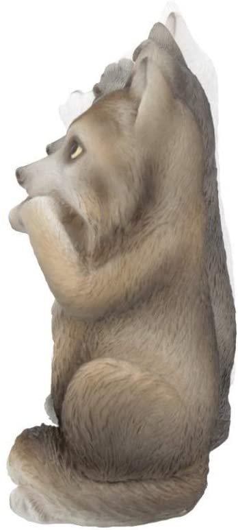 Animal Collection~ B4472N9 Three Wise Wolves 10cm Figurine, Resin, Grey, One Size
