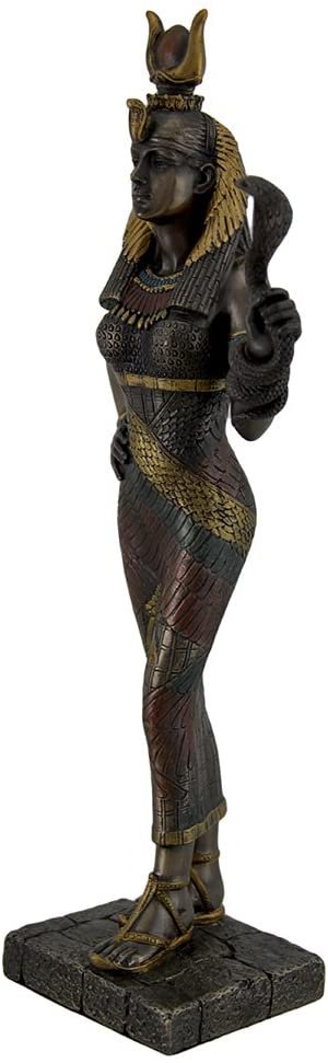 Magicun  Collection~Egyptian Goddess Hathor Holding a Cobra Statue