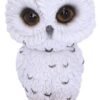 Animal Collection~ Feather White Horned Owl Bobble Head Figurine, Polyresin, 10.5cm