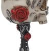 Dark Collection~B4327M8 Gothic Roses Goblet 18cm Black, Resin w/stainless steel insert, One Size