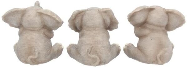 Animal Collection~ Three Baby Elephants Figurine 12cm Grey
