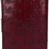 Mythology Collection~ Lockable Red Leather Medieval Embossed Journal, Paper, Burgundy, One Size