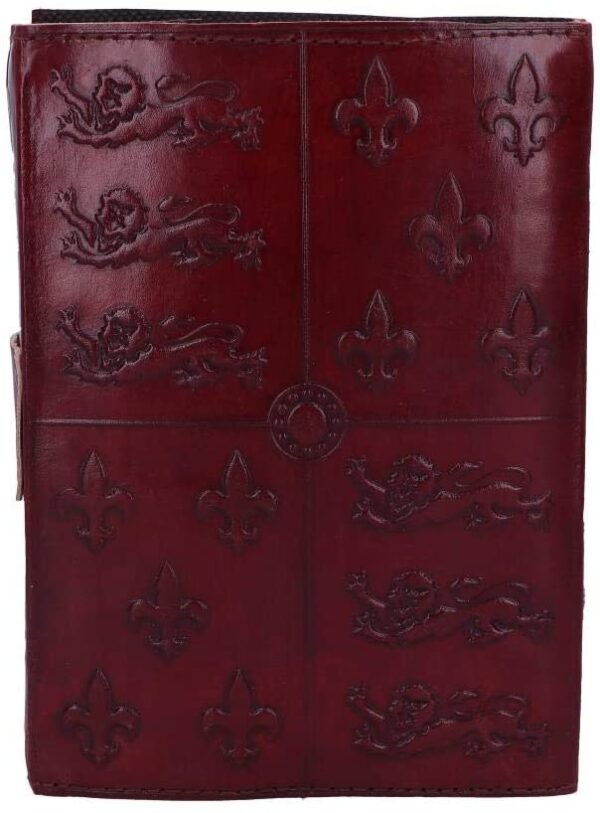 Mythology Collection~ Lockable Red Leather Medieval Embossed Journal, Paper, Burgundy, One Size
