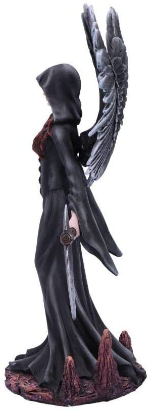 Light Collection~Take My Soul Gothic Female Reaper with Scythe Figurine, Polyresin, Black, 23.5cm